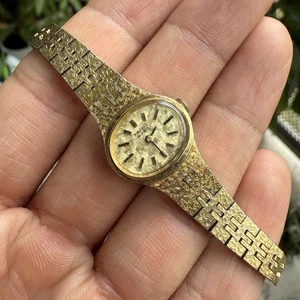 Vintage Seiko Women’s  1400-7389 Dress Gold Tone Oval Quartz Analog 17mm Watch - Picture 1 of 8
