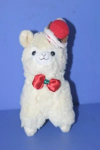 Arpakasso Alpacasso Beige Cappello di Natale e Papillon Peluche Bambola con Catena a Palla - Foto 1 di 5