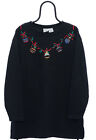 Vintage Baumkugeln Weihnachten Schwarzes Sweatshirt - Damen XL