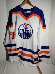 PAUL COFFEY Mitchell and Ness Blue Line Edmonton Oilers 1986-87 Jersey 2XL - Picture 1 of 11