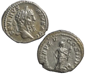 Silver denarius of Septimius Severus. Rare Africa reverse type. - Picture 1 of 1