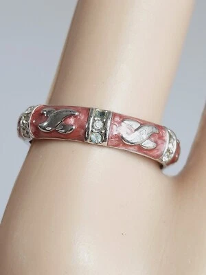 Anillo Lauren G Adams Rosa Esmalte Talla 8 Leer Descripción  Foto 1 de 4
