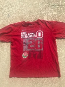 Offizielles Nike 2010 Ohio State Buckeyes Rose Bowl Champions T-Shirt Large L Shirt - Bild 1 von 4