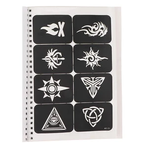 Waterproof Tattoo Stencils Kit 99 Patterns Book Design DIY Temporary Templates F - Picture 1 of 24