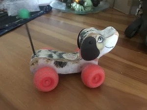 Fisher Price LITTLE SNOOPY #693 Toy VINTAGE 1968 Wooden Puppy Pull-Behind - Picture 1 of 6