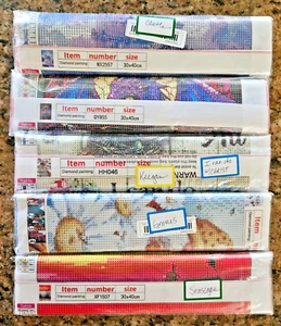 Lot of 5 💎 Diamond Art Painting Kits 💎 Brand New Factory Sealed 30 x 40 cm - Picture 1 of 7