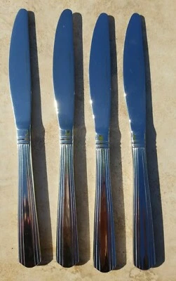Lote de 4 cuchillos lisos modernos Heritage Mint IMPERIAL 9 1/8" acero inoxidable brillante Foto 1 de 4