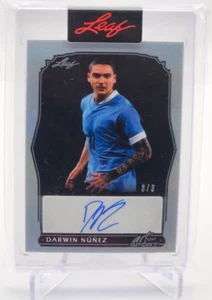 Darwin Nunez 2023 Leaf Art of Sport BA-DN1 Blue AUTO 3/3 SSP Uruguay Liverpool - Picture 1 of 1