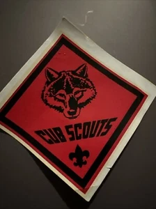WOLF RANG Boy Cub Scouts of America Wasser Aufkleber Sticker ROT, Nr 3478 Vintage BSA - Bild 1 von 7