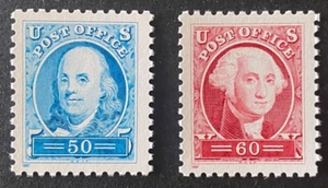 US Stamps Scott 3139 and 3140 Pacific 1997 singles Franklin & Washington M/NH - Picture 1 of 4