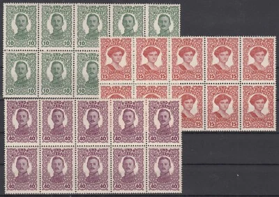 IY25497/ BOSNIA HERZEGOVINA – MI # 144 / 146 MINT MNH BLOCKS OF 10 - Image 1 of 2
