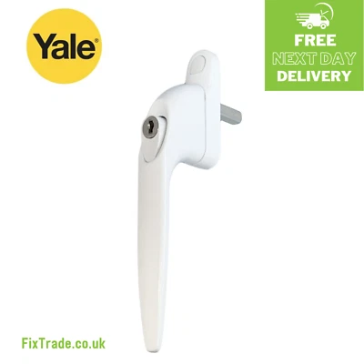 Yale uPVC Universal Window Handle Inline Locking Espag Double Glazing White - Image 1 of 4