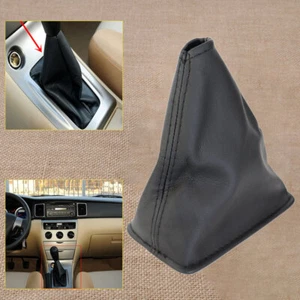 Cubierta de cambio de palanca de cambios de cuero PU negro polaina para Toyota Corolla 01-13 EE. UU. - Imagen 1 de 7