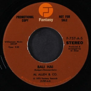 Al Allen & Co.: Bali Hai / Mono Fantasy 7" Single 45 1/min - Bild 1 von 2