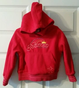 Disney Store Exclusive Princess Rainbow - Red Hooded Fleece Sweatshirt Size XXS - Picture 1 of 7