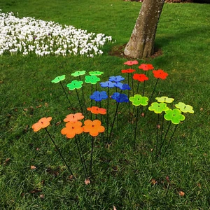 Garden Ornament Blossom Set of 25 Large Outdoor Solar Decoration Stake Yard Lawn - Imagen 1 de 4