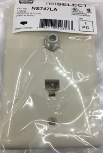 NS747LA HUBW PLATE 1GANG W/F-CONN/6POS 4CON S/TRM LA - Bild 1 von 3