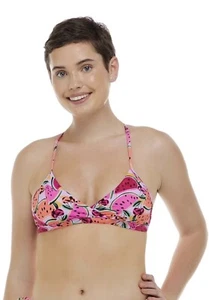 Women's Eidon Melon Pop Madison Fixed Triangle Bikini Top Swim Top Size S - Picture 1 of 6