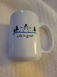 Life is good 83805 Snowman On Coffee Tea Cup Mug - Picture 1 of 3
