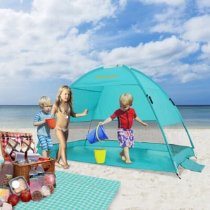 Pop Up Strandzelt Sonnenschutz Unterstand Strandschirm Outdoor Camping Baldachin Easy - Bild 1 von 9