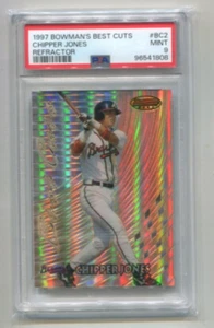 1997 Bowman's Best - CHIPPER JONES - Best Cuts Refractor #BC2 - BRAVES PSA 9 - Picture 1 of 1