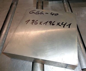 Grauguss Gussplatte Gusseisen GGG-40 ca: 196x196x41 mm Halbzeug - Bild 1 von 1