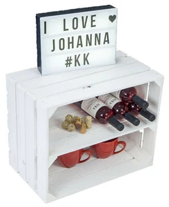 1X Nuevos Blancos Zapatero Caja Con Tabla Central Verticalmente Cajas de Fruta - Imagen 1 de 7