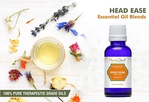 Essential Oil Pure Blend HEAD EASE Headache Relief Aromatherapy Massage Diffuser - Picture 1 of 3