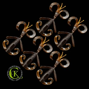 5x 10cm Crawdad CRW Krebs Creature Gummifisch Kauli Stint Drop Shot MotorOil NEW - Bild 1 von 1