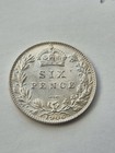 1906 King Edward VII .925 Sterling Silver Sixpence Coin Nice Example