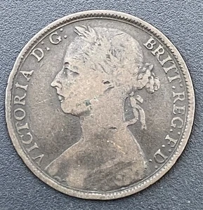 Victoria 1891 BH Penny Victorian Coin Lot E78 - Bild 1 von 2