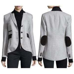 Veronica Beard Blazer Hudson Ellenbogen Patch in Grau - Bild 1 von 8