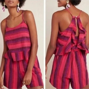 Anthropologie Amadi Women’s Cotton/Linen Blend Romper Size XS New With Tags - Picture 1 of 8