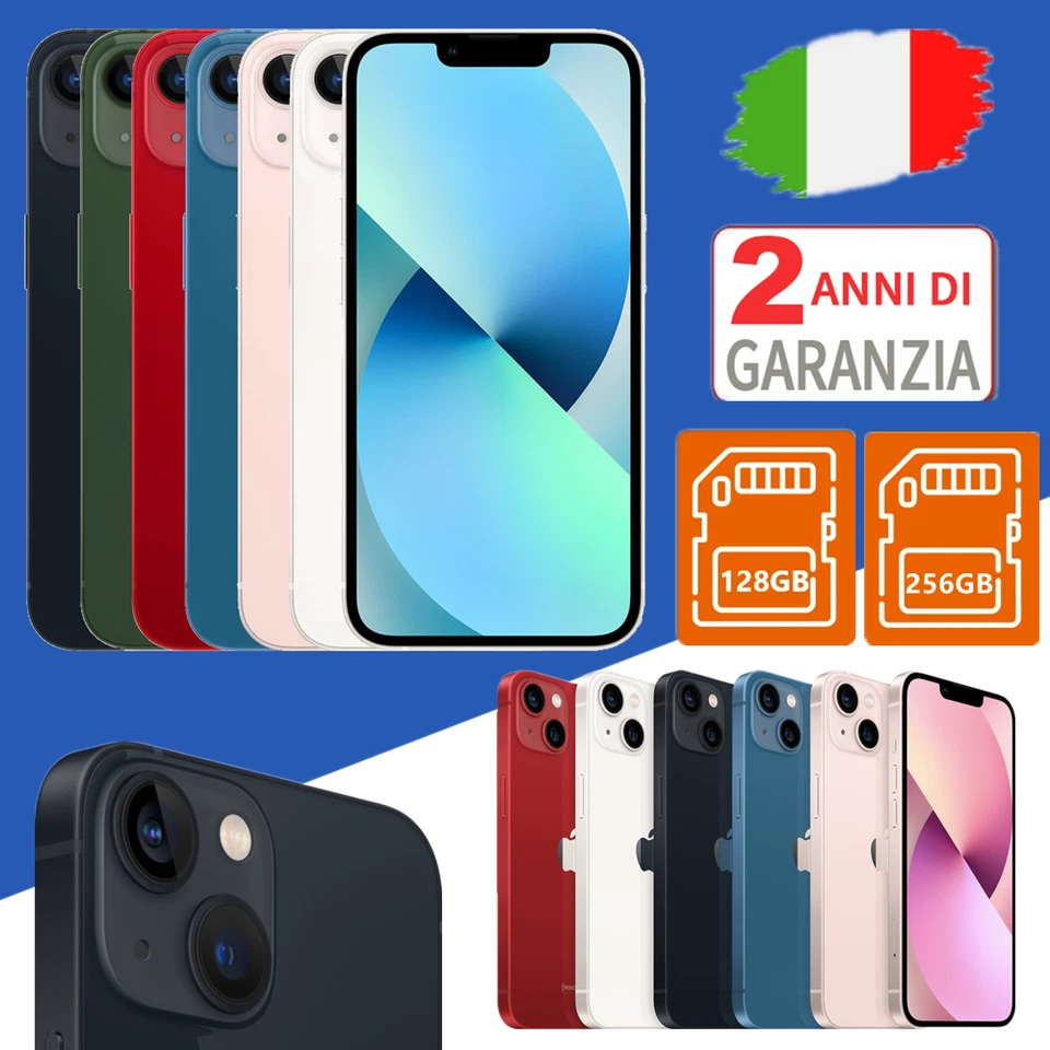 NUOVO Apple iPhone 13 mini - 128GB - 256GB Nero Bianco Rosso Rosa Blu Verde - Immagine 1 di 3