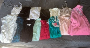 Vtg Lingerie nightgowns LOT 14 Pc. Delicates,Miss Elaine, Vanity Fair Slips USA - Picture 1 of 9