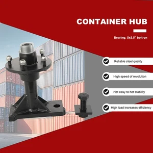 1 Stck. 5 × 5,5 Zoll Lug Superior Versand Container Räder und Anschraubspindel Kits - Bild 1 von 12
