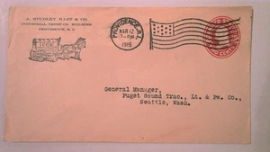 EXTREME WERBEBRIEF: 1915 STUDLEY & HART CO ICE PROVIDENCE RI - Bild 1 von 1