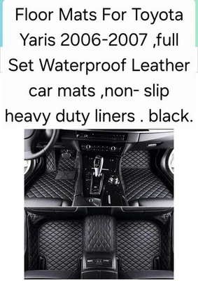 Alfombrillas para Toyota Yaris 2006-2007, juego completo, negras  Foto 1 de 4