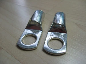 Lot of (2) Cable Lug 1/0awg 0AWG 50mm² 1/2" M12 Battery Lug Ring Terminal #E71ER - Picture 1 of 5