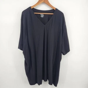 Liz & Me Women's Plus Size 5X Black V-Neck T-Shirt - Picture 1 of 3