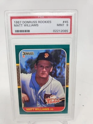 1987 Donruss Rookies #45 Matt Williams PSA 9 - Image 1 of 2