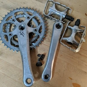 Sugino Impel 175mm Triple Square Taper Crankset Vintage 42/32/20t MTB - Picture 1 of 7