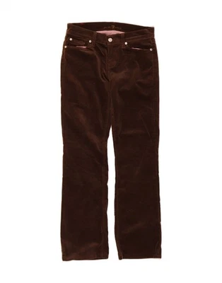 7 FOR ALL MANKIND Womens Straight Casual Trousers W26 L29 Brown Cotton AH10 - Image 1 of 3