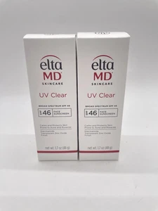 2x Elta MD UV Clear Broad-spectrum Facial Sunscreen SPF 46 1.7 oz EXP 2021 - Picture 1 of 2
