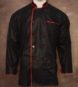Custom Embroidered Chef Coat, Monogrammed Chef Coat, Custom  Put Your Name Black - Picture 1 of 4