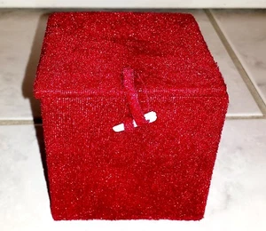 Small Red Velvet Gift Decorative Box Trinket Box (New With Defects) - Picture 1 of 8