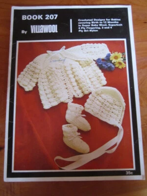CROCHET PATTERN BOOK VILLAWOOL BABIES   NO. 207 GREAT **** MUST SEE - Image 1 of 2
