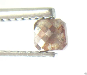 0.23Cts Radiant Cut Brown Color Checker Cut Rose Cut Diamond 3.70x3.55x1.41 mm - Picture 1 of 14