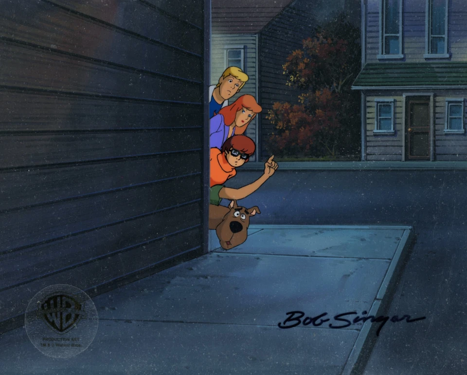 Hanna Barbera:Scooby Doo/Mystery Gang- Original Prod Cel/OBG-Signed Bob Singer - Image 1 of 1