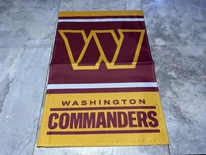 WASHINGTON COMMANDERS 11.5" X 17.5" GARDEN FLAG / YARD BANNER - Picture 1 of 2